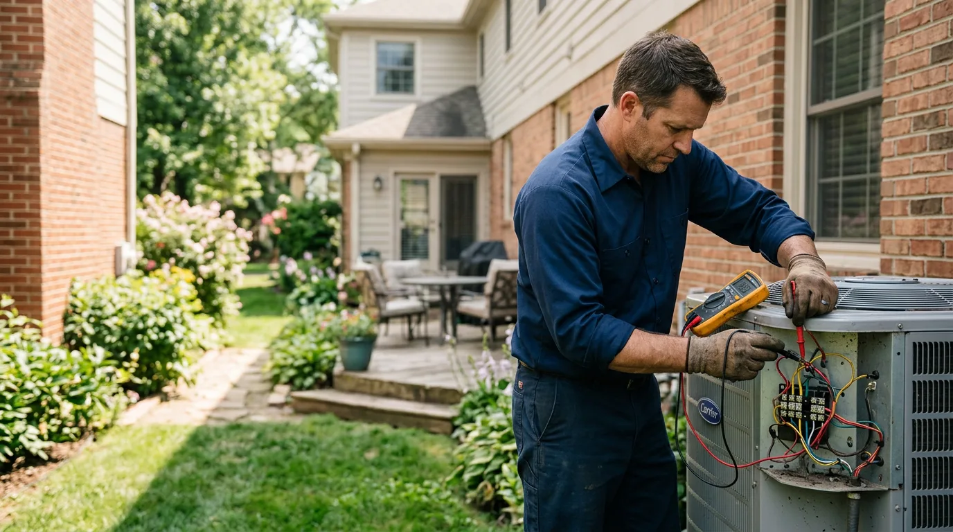 HVAC technician working near Mattapoisett, MA